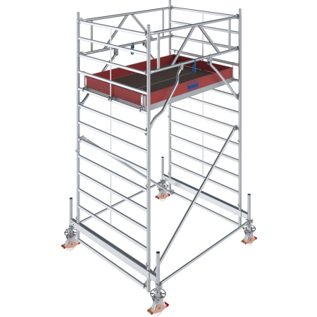 Aluminiowe rusztowanie jezdne Krause STABILO 500 (2,00 × 1,50 m) – wysokość robocza 4,5–12,5 m